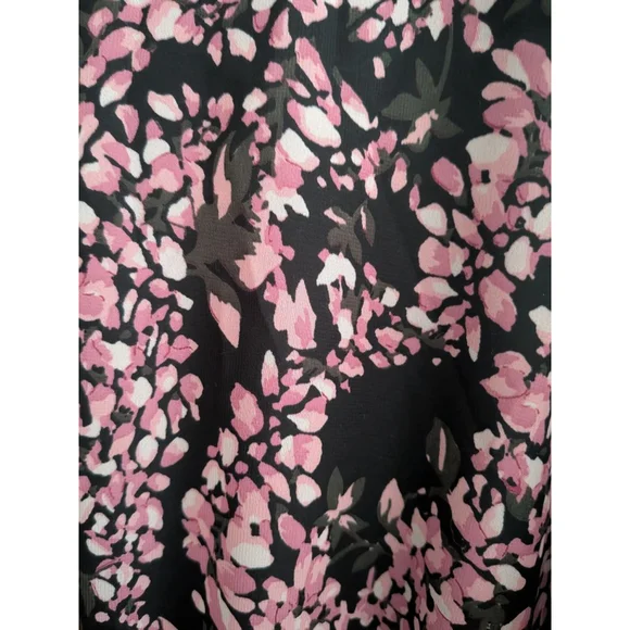 Women's AQUA Black Pink Floral Smocked Mini Dress S - Picture 7 of 9